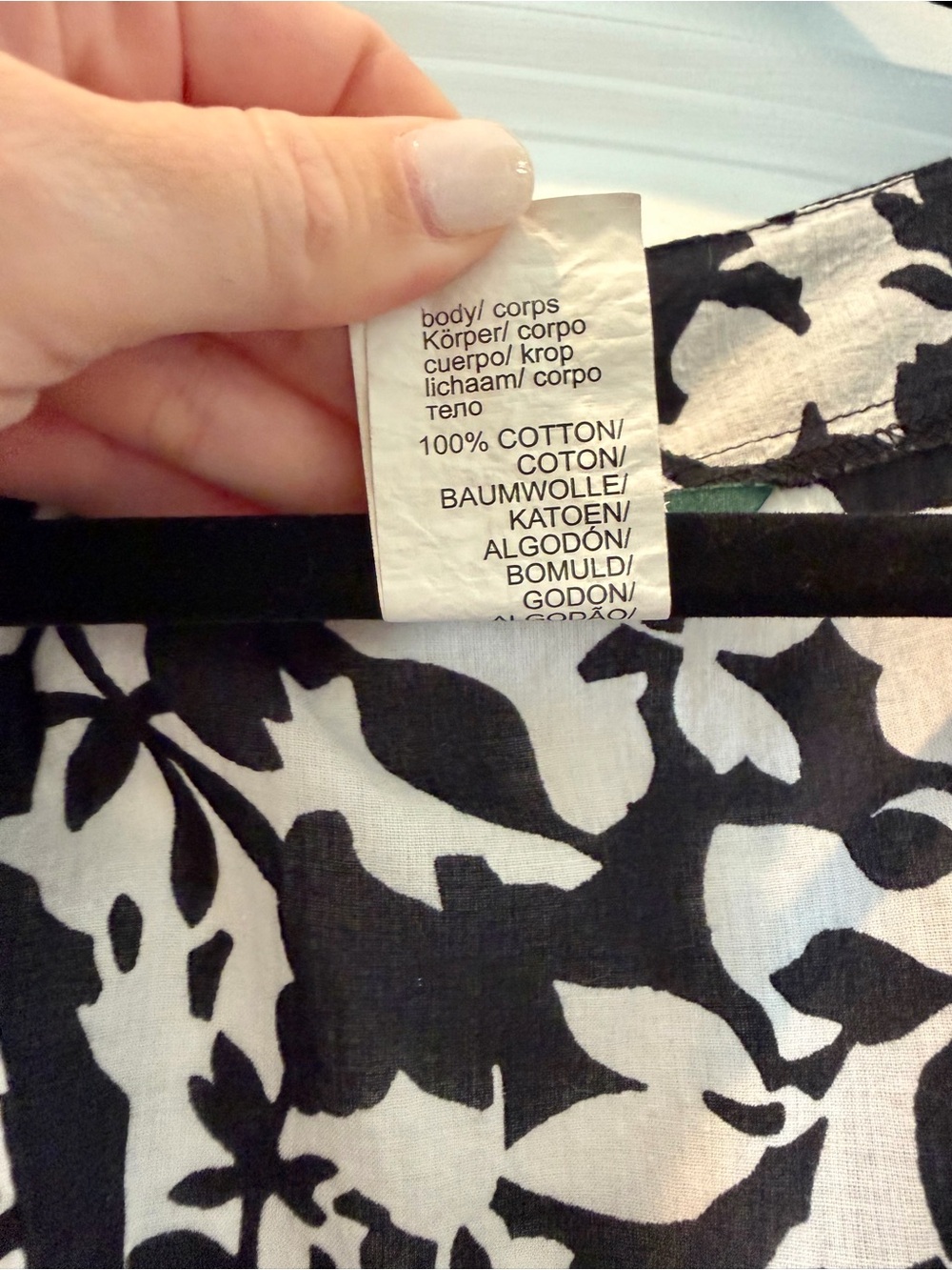 Lauren Ralph Lauren Black and White Floral Swim Coverup - Picture 3 of 8